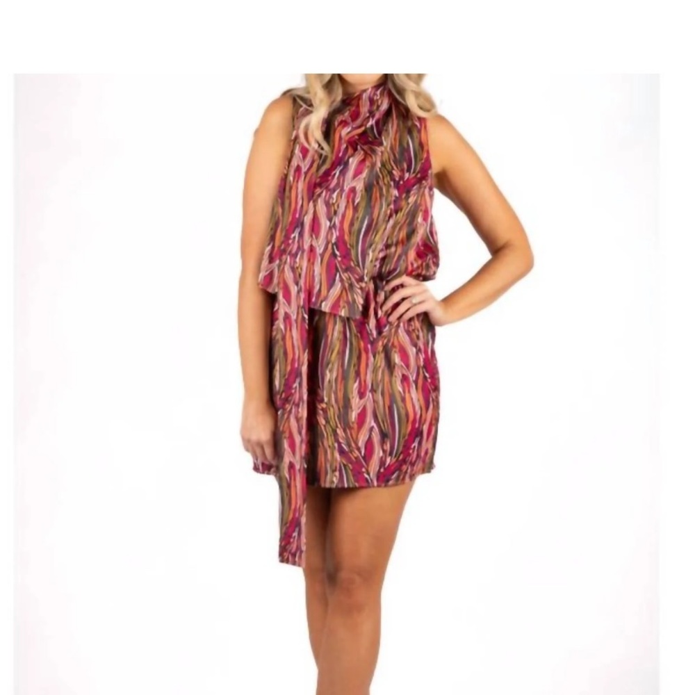 Sincerely Ours Wrap Wavy Stripe Dress